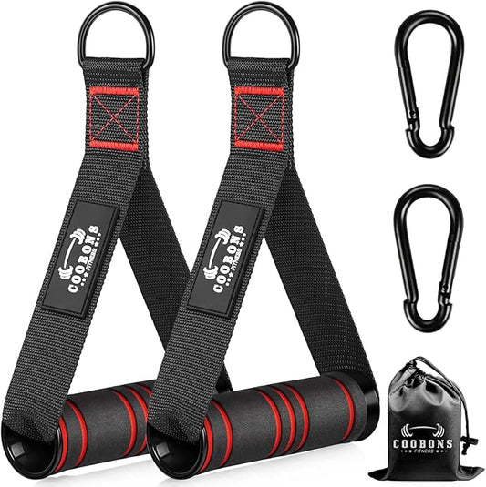 Heavy Duty Exercise Handles, Gym Cable Handles for Cable Machine Attachments, D Handle Cable Attachments, Handles for Resistance Bands, Workout Accessories, Fitness Equipment for Home Gym