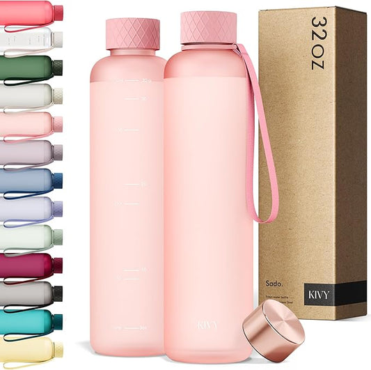 KIVY Tritan Water Bottle 2nd Generation (Rose, 32oz)