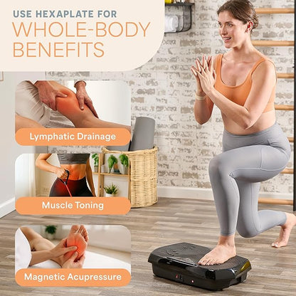 Lifepro Vibration Plate Exercise Machine with Magnetic Acupoints - Full Body Vibration Platform for Beginners and Recovery - Ideal Lymphatic Drainage Massager for Muscle Toning and Overall Fitness