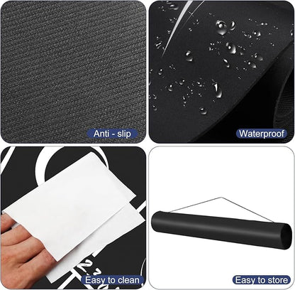 Abdominal Exercise Mat Ab Workout Mat Rubber Non-Slip Abdominal Exercise Mat Ab Roller Mat 71”X 23.6” Heavy Ab Training Mat AB Workout Must Have for Fitness Gym