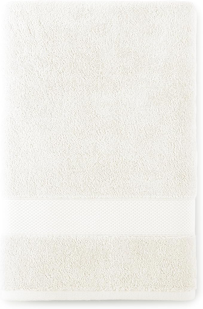 Peacock Alley Diamond 6 Piece Towel Set - Luxurious 100% Long-Staple Turkish Cotton - Soft, Absorbent & Fast Drying, Ivory