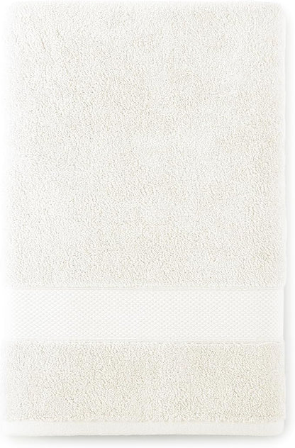 Peacock Alley Diamond 6 Piece Towel Set - Luxurious 100% Long-Staple Turkish Cotton - Soft, Absorbent & Fast Drying, Ivory