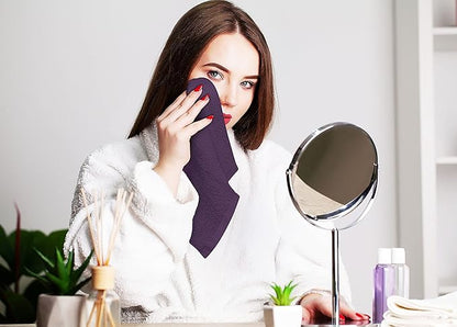 Utopia Towels 12 Pack Cotton Washcloths Set, 100% Ring Spun Cotton, Premium Flannel Face Cloths, Highly Absorbent and Soft Feel Fingertip Towels, Plum