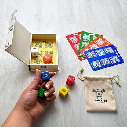 Quick Sweat Fitness Dice. Bodyweight Exercise Workout Game. Designed by a Military Fitness Expert. Video Instructions Included. No Equipment Needed. Burn Fat Build Muscle. (2019 Base Set)