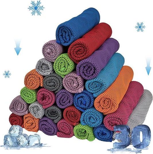 Cooling Towels, Soft Breathable Sweat Ice Towel for Sports, Yoga, Gym, Golf, Camping, Running, Fitness, Workout & More Activities