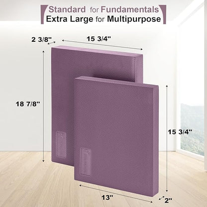 StrongTek Extra Wide Foam Balance Pad for Physical Therapy, 19" X 15.8" X 2.4", High-Density TPE Foam Pad for Exercise, Enhanced Stability, Core Strength, Non-Slip & Water-Resistant, for Fitness, Yoga