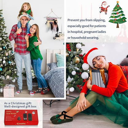 Ozaiic Yoga Socks for Women Non-Slip Grips & Straps, Ideal for Pilates, Pure Barre, Ballet, Dance, Barefoot Workout