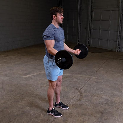 Body-Solid Standard Black Iron Weight Plate - Perfect for Strength Training, Home Gym, and Barbell Workouts - Fits 1" Bars