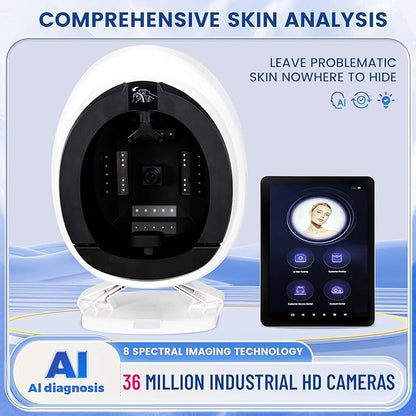 Home Skin Scanner | AI Smart Skin Quality Tester | Deep Moisture, Spot, and Wrinkle Analysis | Multifunctional Beauty Device | Personalized Skin Care Report