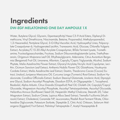 Easydew DW-EGF Melatoning Ampoule 1X - Hydrating Dark Spot Serum with Niacinamide & Glutathione for Uneven Skin - Fast Absorbing Day & Night Ampoule Korean Skin Care (Pump 0.27 fl oz, EGF 1X)