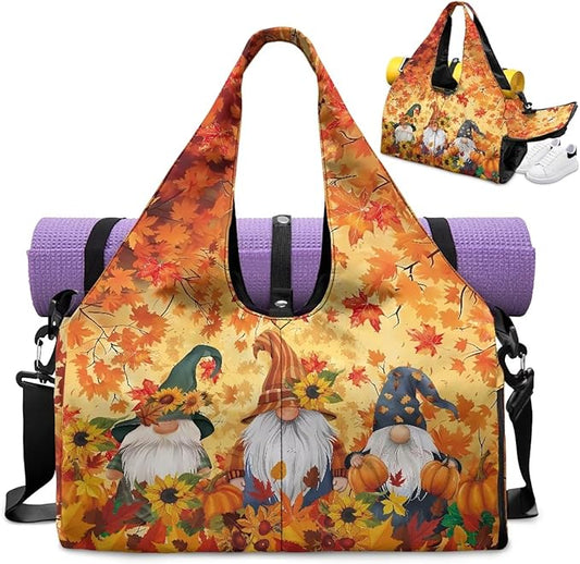Yoga Mat Bag for Women Men Large Carryall Tote with Adjustable Shoulder Strap for Gym Yoga Travel Pilates Office