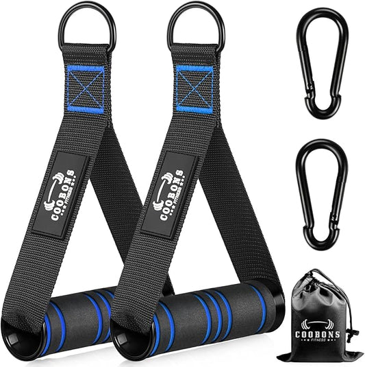 Heavy Duty Exercise Handles, Gym Cable Handles for Cable Machine Attachments, D Handle Cable Attachments, Handles for Resistance Bands, Workout Accessories, Fitness Equipment for Home Gym