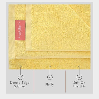 TEXTILOM 100% Turkish Cotton Oversized Luxury Bath Sheets, Jumbo & Extra Large Bath Towels Sheet for Bathroom and Shower with Maximum Softness & Absorbent (40 x 80 inches)- Yellow
