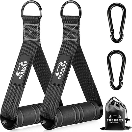 Heavy Duty Exercise Handles, Gym Cable Handles for Cable Machine Attachments, D Handle Cable Attachments, Handles for Resistance Bands, Workout Accessories, Fitness Equipment for Home Gym