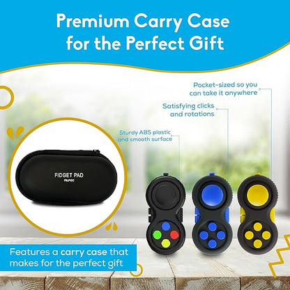 PILPOC Fidget Pad, Fidget Controller Toy for Highly Increased Focus, Reduced Stress & Anxiety, Enhances Productivity & Calms Nerves for ADHD, Remote Control Sensory Play for Kids