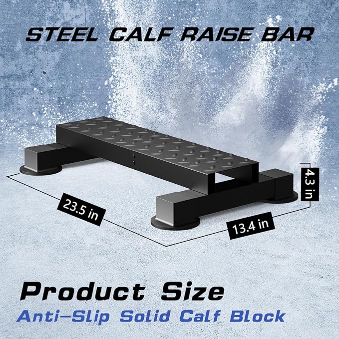 Steel Calf Raise Bar with Modular Design, Standing Calf Raise Machine for Home Gym, Ideal for Calf Stretching, Squat, Foot Stretch, High Capacity Anti-Slip Solid Calf Block