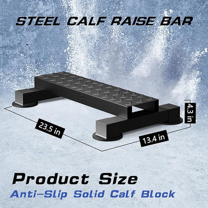 Steel Calf Raise Bar with Modular Design, Standing Calf Raise Machine for Home Gym, Ideal for Calf Stretching, Squat, Foot Stretch, High Capacity Anti-Slip Solid Calf Block