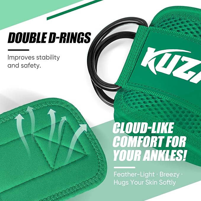 Ankle Resistance Bands with Cuffs, Ankle Weights Bands for Working Out, Women Leg and Glutes Workout Equipment, Exercise Bands for Kickbacks, Butt and Booty Trainer, Home Gym Fitness Equipment