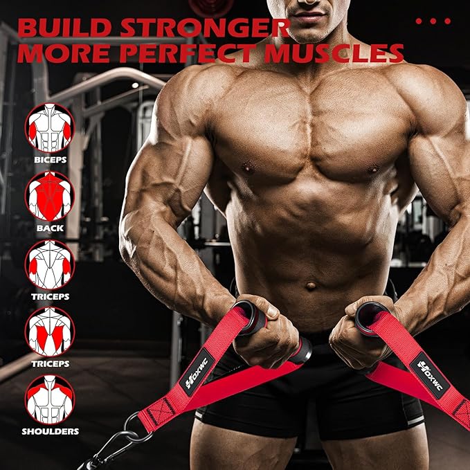 Cable Handles Gym Equipment, Heavy Duty Resistance Band Handles, Replacement Exercise Handles for Cable Machine, Pulley System, Strength Trainer, Pull Down Workout, Home Gym Cable Attachments