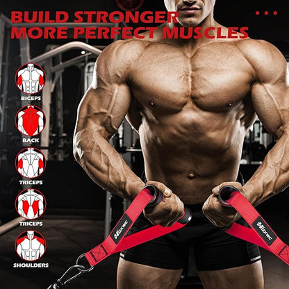Cable Handles Gym Equipment, Heavy Duty Resistance Band Handles, Replacement Exercise Handles for Cable Machine, Pulley System, Strength Trainer, Pull Down Workout, Home Gym Cable Attachments
