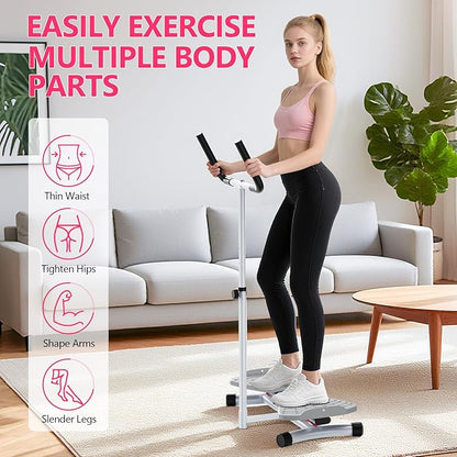 Waist Twisting Machine & Ab Twister Machine - 300 lbs Noiseless Waist Twister Board for Core Exercise, Home Gym Fitness Equipment with Resistance Bands (Women/Men)