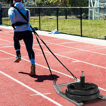 Kipika Weight Sled, Workout Sled, Fitness Strength Training Sled, Speed Training Sled for Athletic Exercise, Speed Improvement, Easily Through Obstacles, Suitable for 1" & 2" Weight Plate