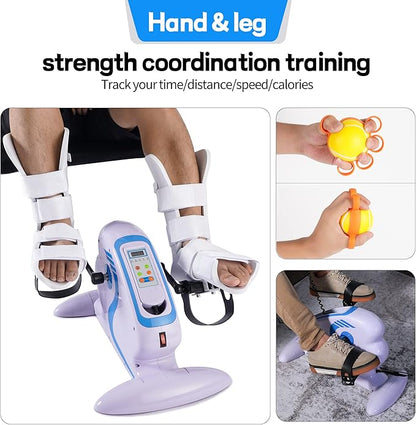 Motorized Pedal Exerciser, Electric Pedal Exerciser for Arm and Leg Low Impact Exercise Rehabilitation, No Resistance, Suitable for Seated Leg Exercise and Arm Exercise for Elderly People