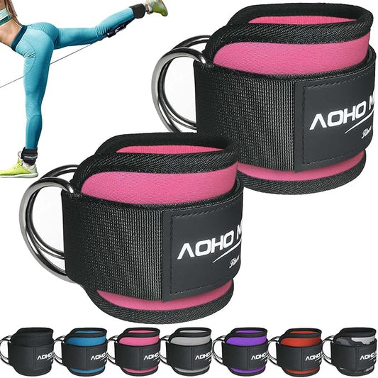 Ankle Strap for Cable Machine Attachments, Gym Accessories for Women and Men, Neoprene Ankle Cuffs for glute Kickback, Leg Workouts ande Booty Hip Abductors Exercise