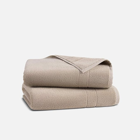 Brooklinen Super-Plush Turkish Cotton Bath Towels Set of 2 Cotton, 820 GSM, Machine Washable, Perfect Bath Towels for Bathroom, Spa & Shower (30" x 58", Driftwood)