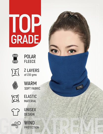 GOT Sports Polar Fleece Neck Warmer - Double-Layer Winter Ski Face Mask - Neck Gaiter Scarf for Skiing, Snowboarding, Running