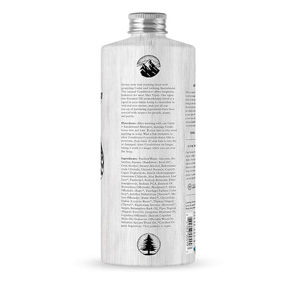 Alpine Provisions Cedar & Sandalwood Conditioner - Naturally Moisturize, Repair, & Strengthen with Essential Oils, Sunflower oil & Aloe Vera, Vegan, Sulfate - Plant-Based Hair Care - 16.9 FL Oz