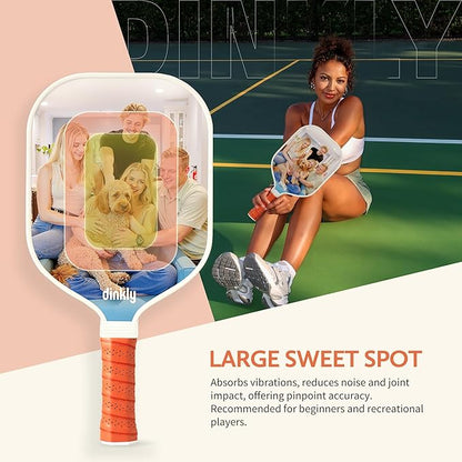 Pickleball Paddles Set of 2/4- USAPA Approved Graphite/Fiberglass Pickleball Racket, 2 Pickleball Rackets, 4 Balls and 1 Portable Carry Bag, Aesthetic Pickle Ball Set for Men Women Beginners