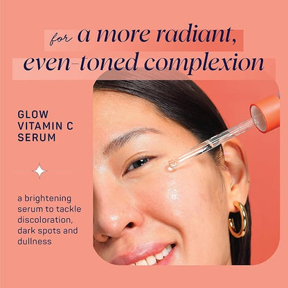 Spa Life Face Serum: GLOW Vitamin C & Radiating Daily Serum 100 ml (3.7 oz) - Targets Dark Spots, Fine Lines, Uneven Tone & Signs of Aging, Firming, Plumping & Radiance Boosting