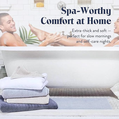 Brooklinen Super-Plush Turkish Cotton Bath Sheets Set - 2 Bath Sheets + 2 Hand Towels Cotton, 820 GSM, Highly Absorbent, Machine Washable, Perfect for Home & Bathroom (Slate Grey)