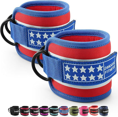 DMoose Fitness Ankle Straps for Cable Machines - One Size Fit with Premium Padding, Glute Kickback Ankle Strap for Women & Men, Cable Attachments for Gym, Booty Workouts, Leg Extension & Hip Abductors