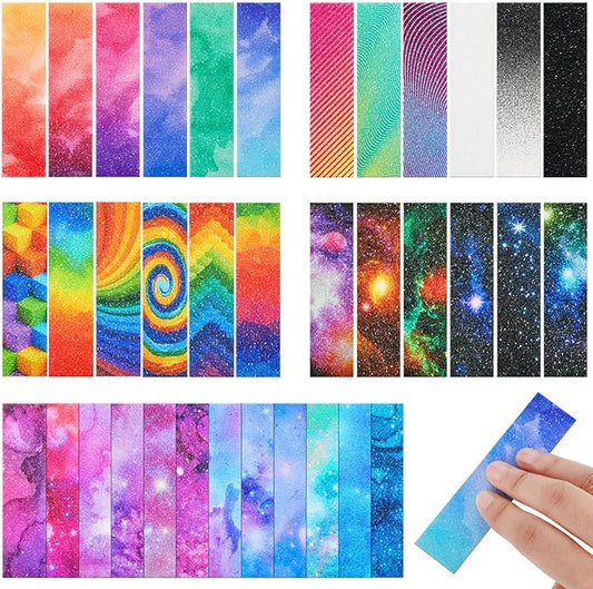 36 Pcs Anxiety Sensory Stickers Mental Health Stickers Fidget Textured Strips Toys Adhesive Tactile Calm Relief Items for Adults Desk School Counselor Classroom(Mixed Style)