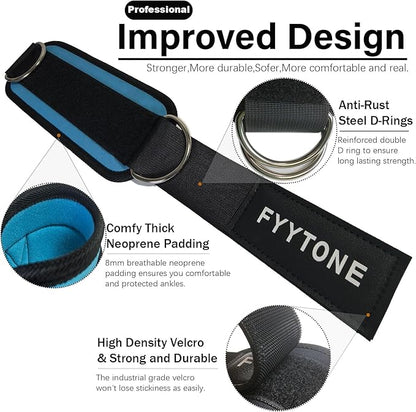 Ankle Strap(Pair) for Cable Machine, Ankle Cuff for Kickbacks, Leg Extensions, Lower Body Exercises, Glute Workouts, Booty Hip Abductors Exercise, for Home & Gym