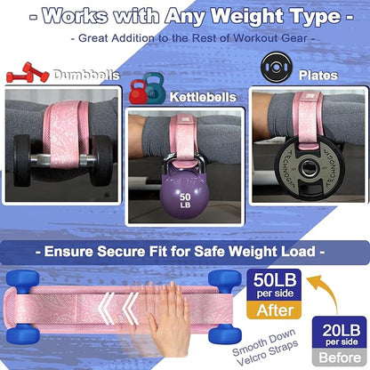Hip Thrust Belt - Adjustable Fitness Belt for Dumbbells, Kettlebells, Weight Plates - Support Up to 100 lbs - Upgrade Slip-Resistant Pad for Safe and Comfortable Glute Workouts at Home or Gym