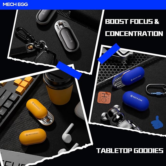 Metal Fidget Slider for Adults – Silky-Smooth Stress Relief Toy with Click Sounds Haptic Feedback, EDC Magnetic Fidget Toys Adults Block, Anxiety ADHD Focus Sensory Gift for Friends, Office & Travel