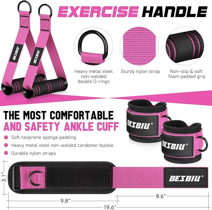 Pilates Bar Kit with Resistance Bands for Working Out, 210lbs Heavy Resistance Bands with Handles, Pilates Equipment with Resistance Band Bar for Men Women, at Home Gym Full Body Workout Equipment