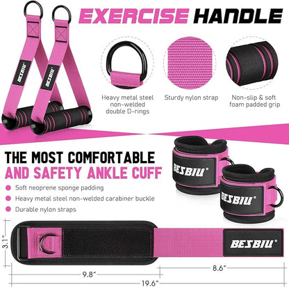 Pilates Bar Kit with Resistance Bands for Working Out, 210lbs Heavy Resistance Bands with Handles, Pilates Equipment with Resistance Band Bar for Men Women, at Home Gym Full Body Workout Equipment