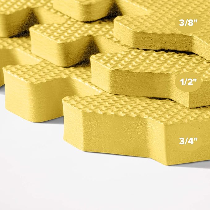 We Sell Mats – ½ Inch Thickness Multipurpose EVA Foam Floor Tiles – Interlocking Floor Mat for Indoor Gym, Playroom, and Home Use