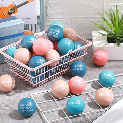 Liliful 48 Pieces Motivational Stress Balls Bulk for Adults Fidget Toys End of The Year Gifts Inspirational Squeeze Balls Employee Appreciation Gift Adult Goodie Bag 2. 2 Inch(Morandi Color)