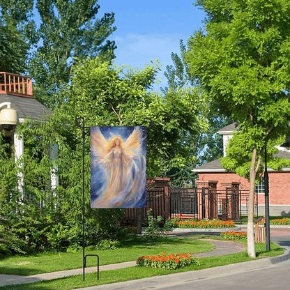 A Golden Angel Garden Flag 12x18 In Double Sided Yard Flags Lawn Sign Decor No Flagstand
