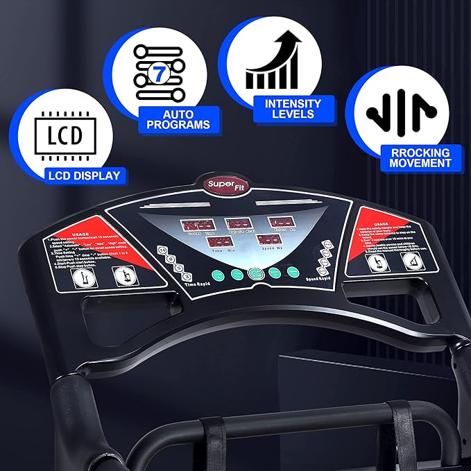 Vibration Platform Workout Machine, Heavy Duty Recovery Whole Body Circulation Vibration Plate 400bl Support for Home Trainer Gym Equipment