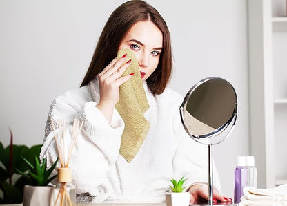 Utopia Towels 24 Pack Cotton Washcloths Set, 100% Ring Spun Cotton, Premium Quality Flannel Face Cloths, Highly Absorbent and Soft Feel Fingertip Towels, Beige