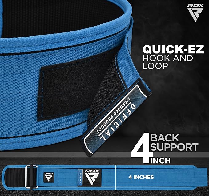 RDX Weight Lifting Belt - AUTO LOCK 4” Premium Adjustable Gym Belt for Olympic Cross Training - Support for Men Women Functional Fitness Workout - WOD Powerlifting Bodybuilding Weightlifting Deadlift