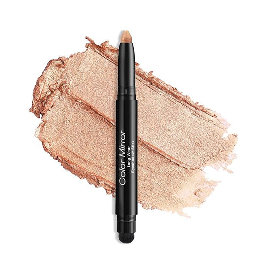 Cream Waterproof Hypoallergenic Eyeshadow Stick, long wear Metallic Glitter Matte Eye Shadow Pencil With Makeup Brush, Eye Brightener, 07 Copper Shimmer