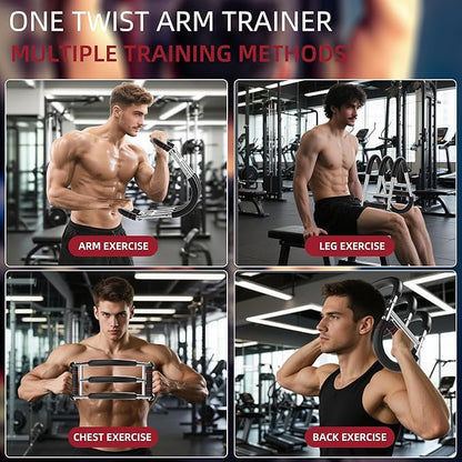 Twister Arm Trainer, Dual Triple-Spring, 30-180lb Adjustable, Chest Arm Shoulder Workout Equipment, Portable Detachable Arm Twister Exerciser for Men, Chest Expander for Gym Home Fitness