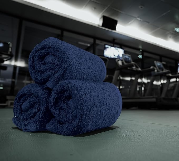 Utopia Towels 60 Pack Cotton Washcloths Set, 100% Ring Spun Cotton, Premium Flannel Face Cloths, Highly Absorbent and Soft Feel Fingertip Towels, Navy